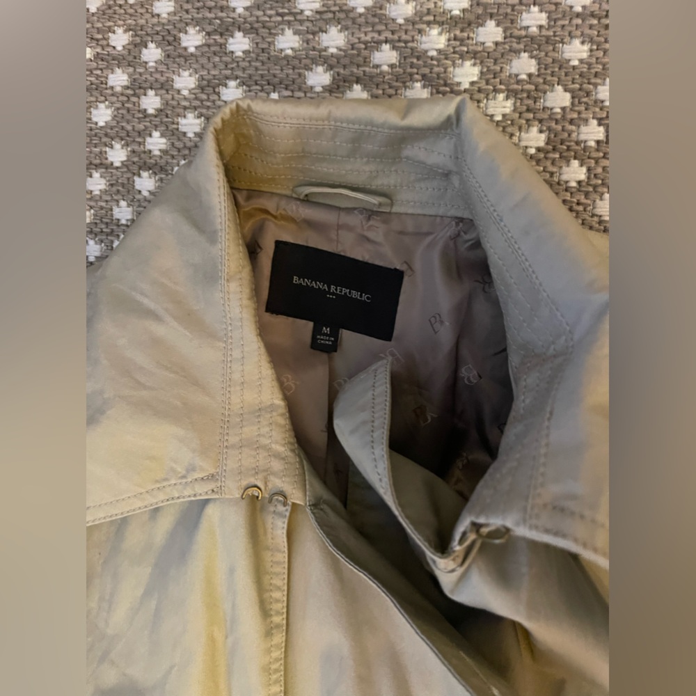 Banana republic factory trench coat medium tan - Picture 2 of 4